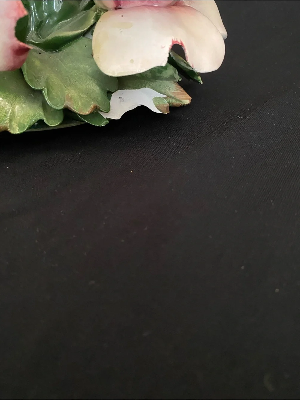 Vintage Italian Capodimonte Porcelain Flower Candle Holder Centerpiece,